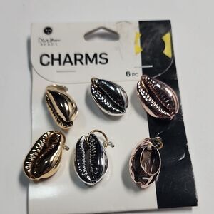 Gold Silver And Rose Gold Shell Charms by Blue Mood Beads